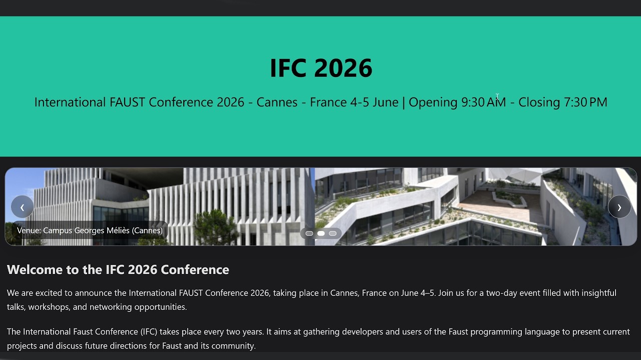 International FAUST Conference 2026