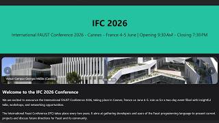 International FAUST Conference 2026 screenshot 3