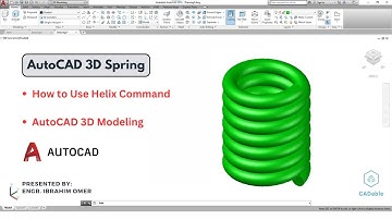 AutoCAD 3D Spring | AutoCAD Basic 3D Modeling | How to Use Helix Command in AutoCAD | CADable