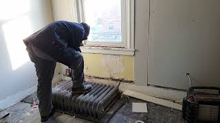 How to remove and dismantle old cast iron radiator