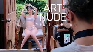 Artistic Nude Photography Behind the Scenes — Tram on the Balcony