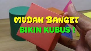 Cara Membuat Kubus Dari Kertas Karton | Cara Bikin Kubus 3D | Bangun Ruang Dari Kertas