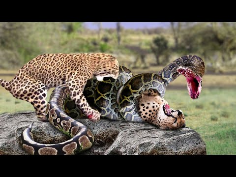 Incredible ! Leopard Attacked Python To Steal Prey And What Happened After That |Wild Animals Attack