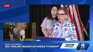 Sen. Darline Graham speaks after advancing to special Senate primary runoff