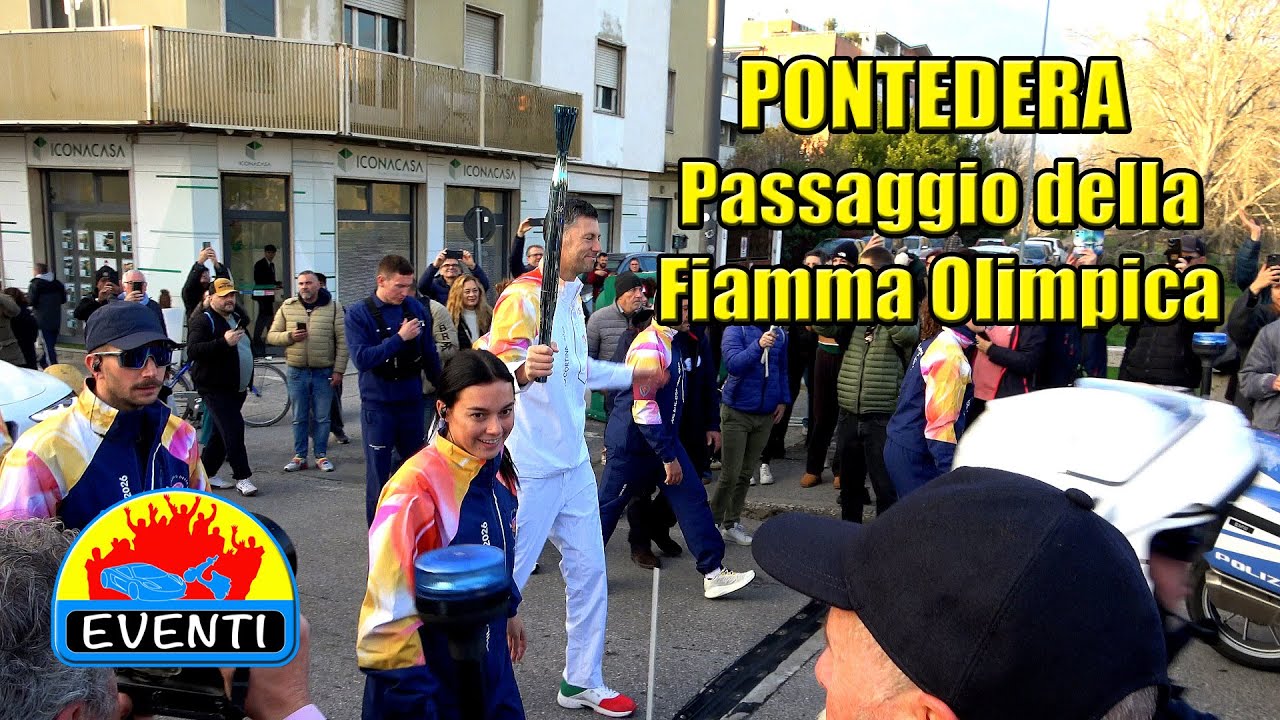 PONTEDERA: Passaggio della Fiamma Olimpica - Olimpiadi Invernali 2026
