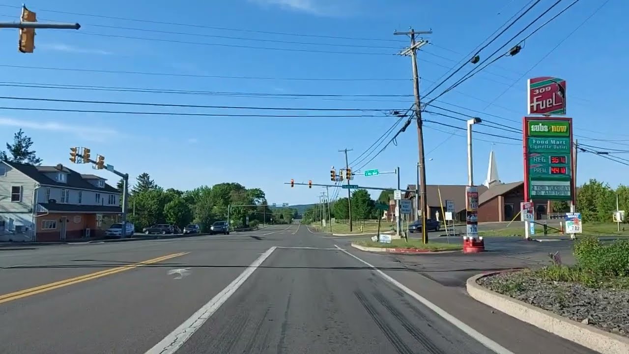 Driving from Drums to Mountain Top, Pennsylvania