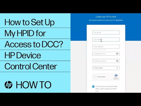 How to set up my HPID for access to DCC? | HP Device Control Center | HP