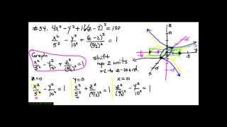 Quadric Surfaces:  Not Centered at the Origin