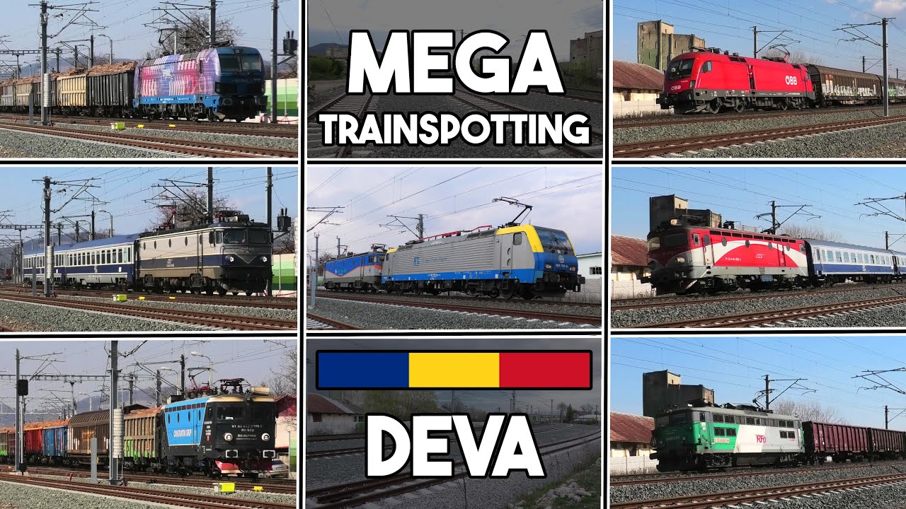 MEGA compilație feroviară - 40+ min. de trenuri tranzitând Deva [4K]