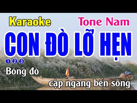 Con Đò Lỡ Hẹn Karaoke Tone Nam - Nhạc Sống - Nhật Dũng KB
