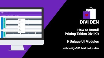 Pricing Tables Divi Kit with 4 Great UI Modules. How to Use Video.