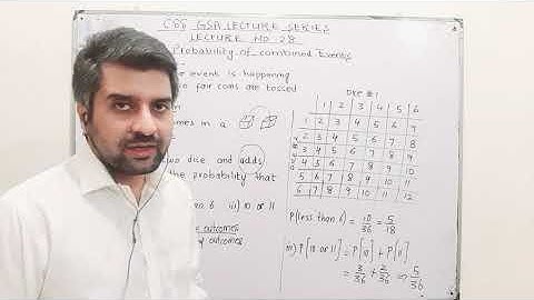 Css GSA|| Lec # 28 ||Probability of combined events||