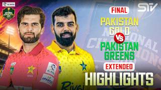 Full Match Highlights | Sparco Paints Pak Gold vs  Rivaj Pak Greens | Final Match | NA1T