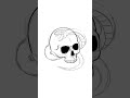 Drawing a skull and snake in Procreate (iPad) #shorts