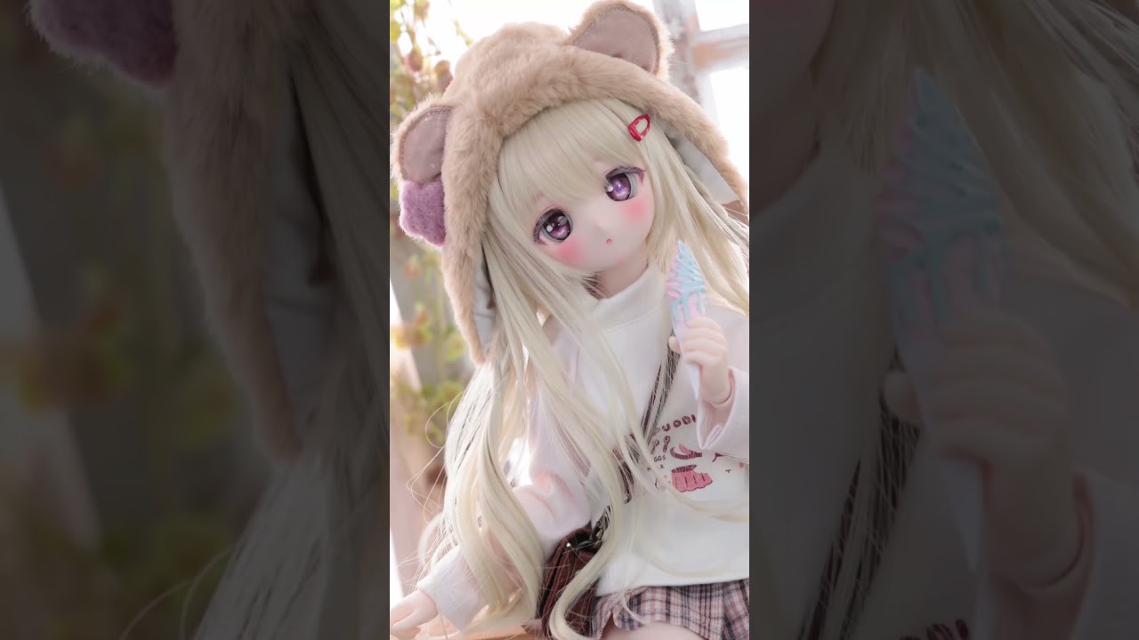 太眉なクマちゃんドールメイクした?ドールメイク DDH-01 カスタム 