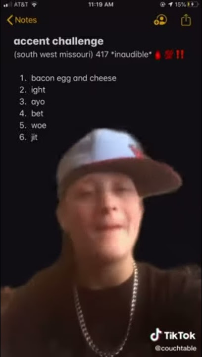 Aye we got the accent challenge