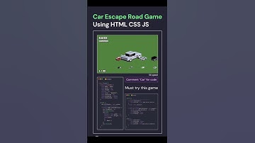Car Escape Road Game🎮 Using HTML, CSS, JS #shorts #coding #html5 #css #javascript
