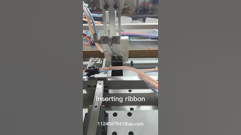 Ribbon inserting and pasting machine