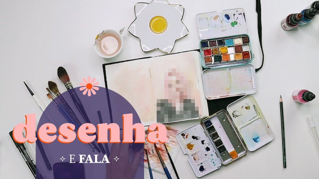 desenha e fala com aquarela, bem relax (é sério)