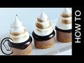 Mini S'mores Dessert Stack Chocolate Sauce Torched Meringue Chocolate Dessert