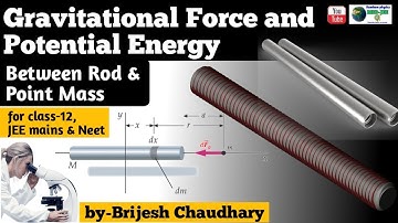 Gravitational force between a rod and a point mass|Potential energy between a rod and point mass|GPF