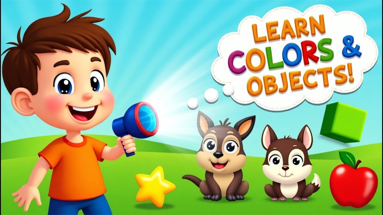Play and Learn Colors! A Colorful Day with Lucas 🧡🔦