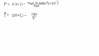 Treasury Bill - Discount Yield - Example 1