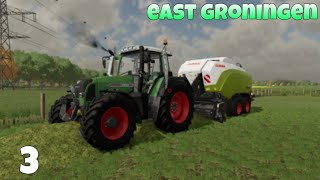 het hooi harken en er pakken van maken - East Groningen #3 - Farming simulator 22