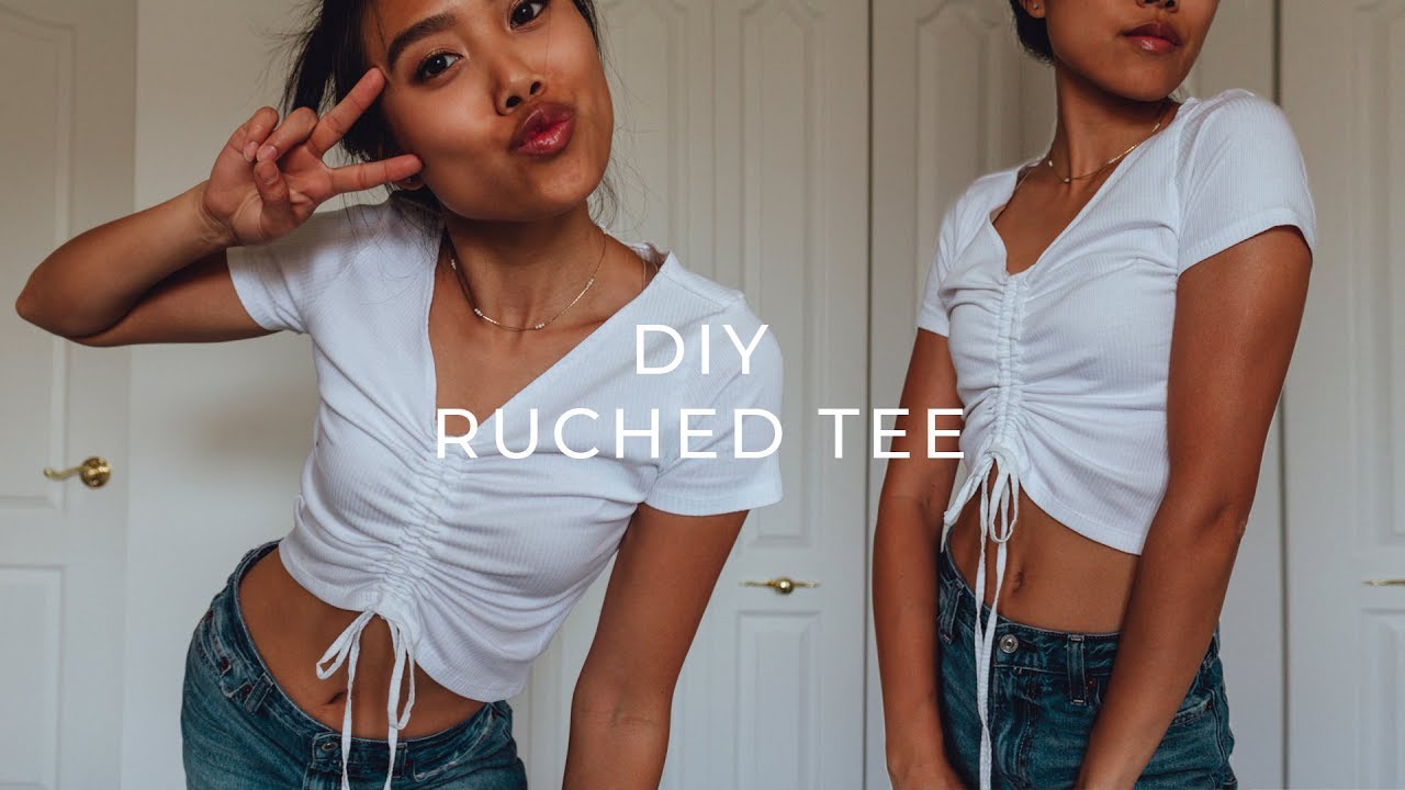 DIY RUCHED TEE | deconstrut - YouTube