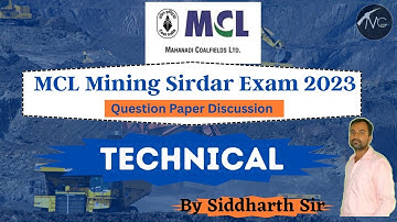 MCL Mining Sirdar Exam 2023 Paper Discussion/MCL MS Exam/Mining Gyan Live Online Course