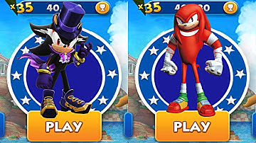 Sonic Knuckles Vs Sonic Vampire Shadow - Versus Mode - Halloween Character - SonicDash GamePlay