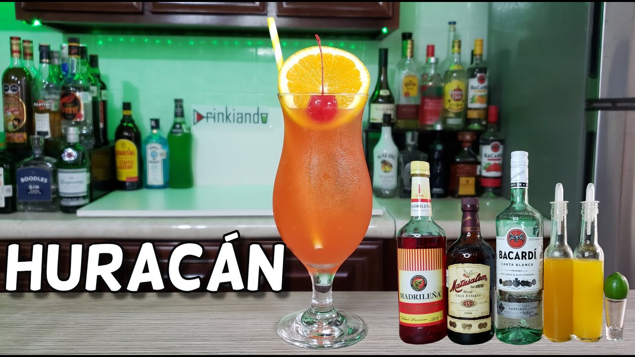 ¿Cómo Preparar El Coctel Huracán ?  | Coctel Hurricane |2 Tipos De Ron 