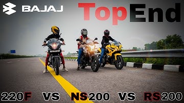 pulsar RS200 vs pulsar NS200 vs  pulsar 220F Drag race