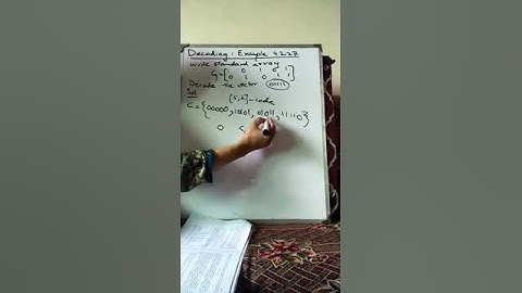 Decoding of Linear codes, 3 of 6