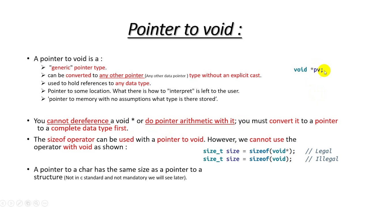 EmbeededNotes - 1 - Pointer - 1 - Void Pointers (Arabic) - YouTube