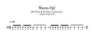 Warm-Up! - 16th Note & 8th Note Combination | play-along track