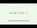 X 9 Greater Than 6 Solve Linear Inequalities With One Unknown 