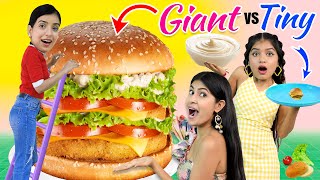 Making The World's Biggest Burger Challenge | TINY vs GIANT | DIY Queen