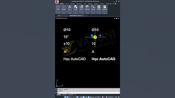 Cách chèn ký hiệu đường kính trước Text trong AutoCAD #vadunishort #autocad #họcautocad