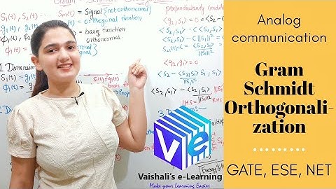 Gram Schmidt Orthogonalization I Communication System I Lec 7 | GATE NET ESE I
