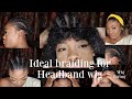 How to prepare your hair for headband wig/ ideal braid pattern / Homemade