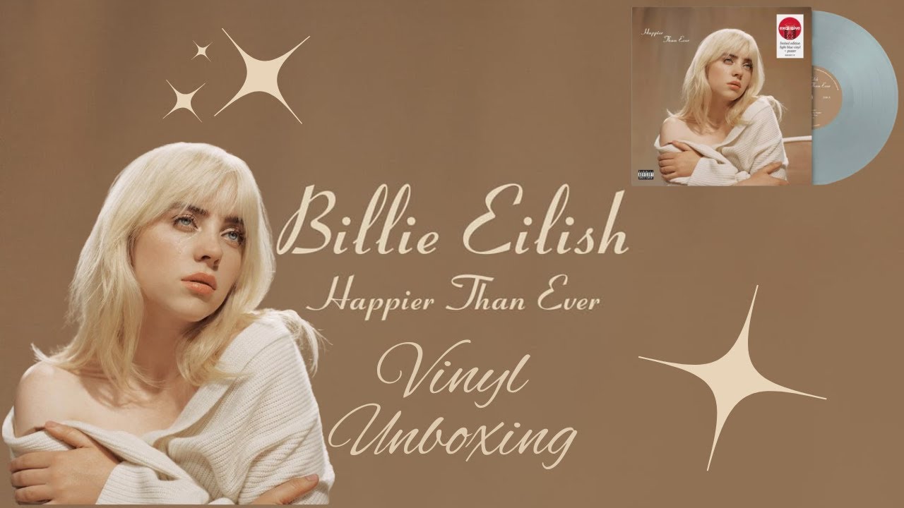 Billie Eilish - Happier Than Ever | Light Blue 2LP Vinyl Unboxing