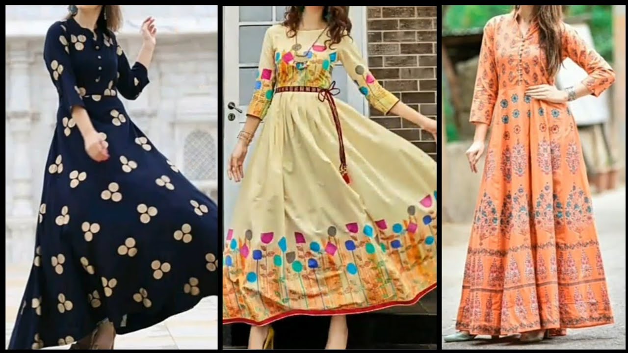 latest long frock designs for ladies