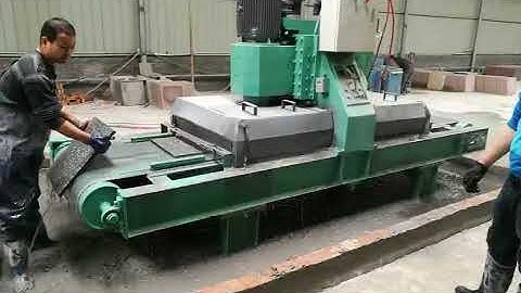 Double heads calibrating machine for terrazzo tile