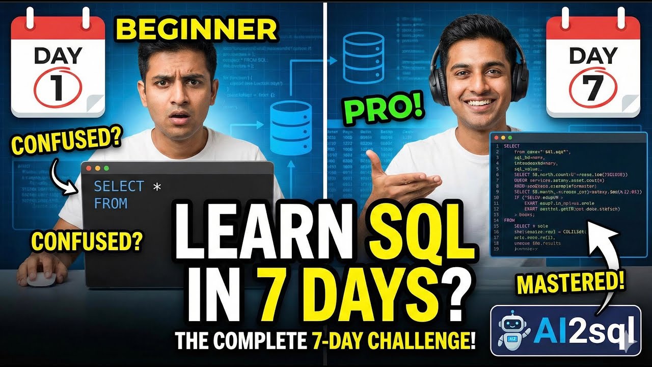 Can You Learn SQL in 7 Days? The COMPLETE Beginner's Step-by-Step 7-Day ...