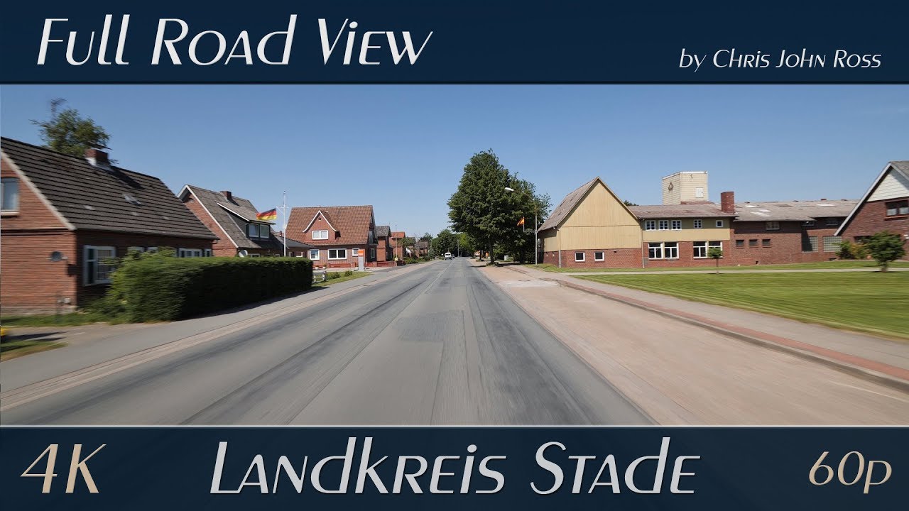 Landkreis Stade, Germany: Drochtersen, Wischhafen, B495 - 4K (UHD/2160p/60p)