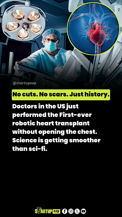 World’s First Robotic Heart Transplant - No Chest Cut Open!