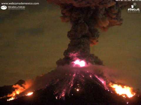 Colima's Spectacular Nighttime Explosion Heard From 40 Miles Away