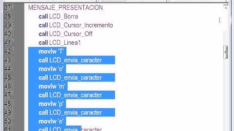 Microcontroladores Microchip PIC16FXXX -Convertidor analógico a digital: lm35 y lcd