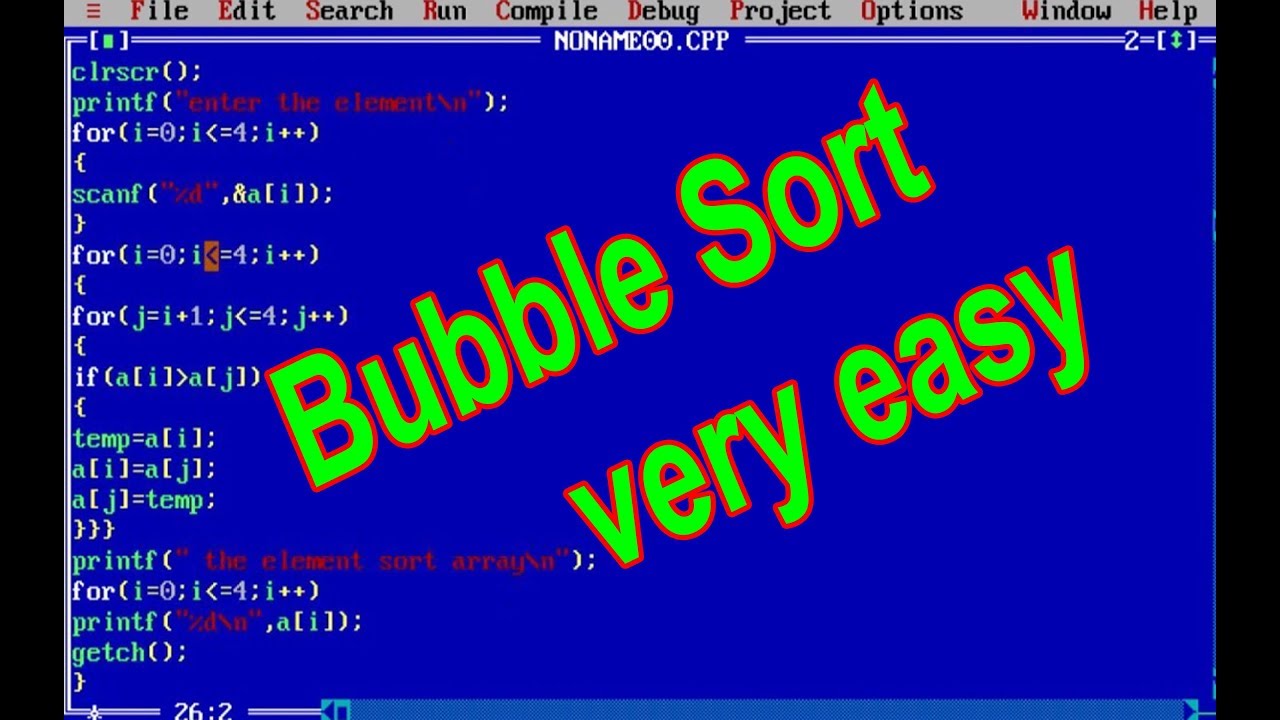 Bubble Sort In C